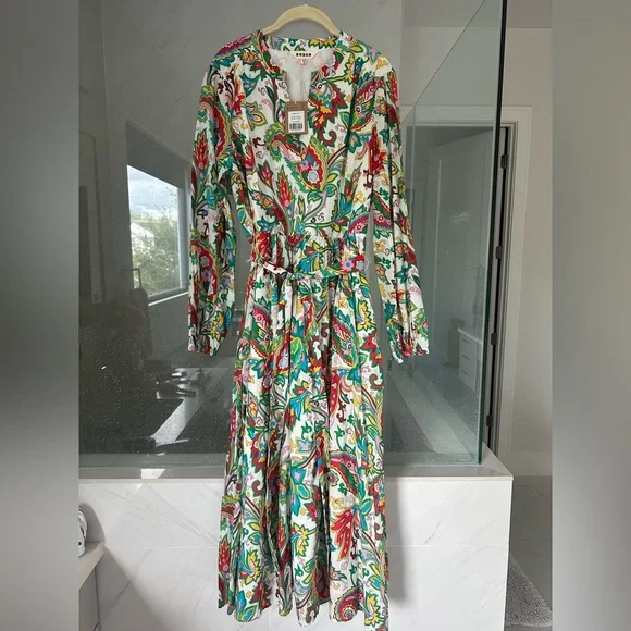 NWT Boden paisley Jen cotton midi dress - Picture 5 of 5